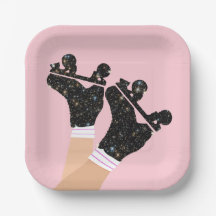 Moderne Schaatsen met wielrennen Derby Pink