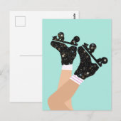 Moderne Schaatsen Roller Derby Briefkaart (Voorkant / Achterkant)