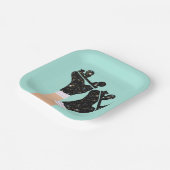 Moderne Schaatsen Roller Derby Mint Papieren Bordje (Gebogen)