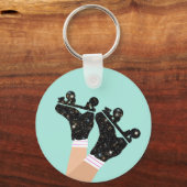 Moderne Schaatsen rolschaatscultuur Sleutelhanger (Voorkant)