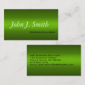 Moderne schaduwen van groene professionele Visitek Visitekaartje (Voorkant / Achterkant)