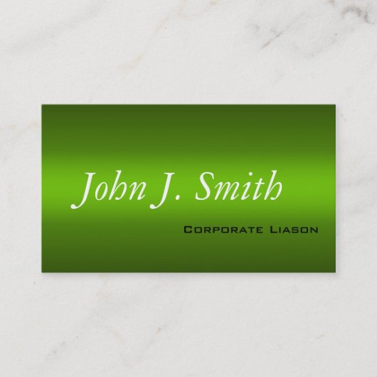 Moderne schaduwen van groene professionele Visitek Visitekaartje (Voorkant)