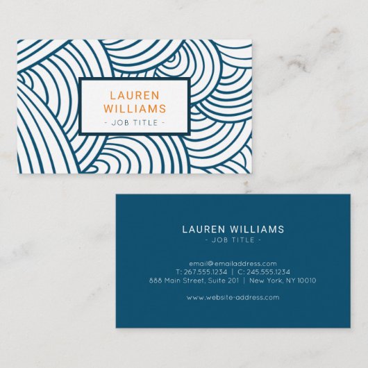 Moderne schalen visitekaartje (Voorkant / Achterkant)