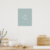 Moderne schandaal schattig blauw je bent de beste  poster (Keuken)