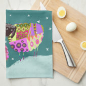 Moderne schapen in de winter Keuken Theedoek (Quarter Fold)