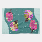 Moderne schapen in de winter Keuken Theedoek (Horizontaal)