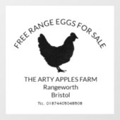 Moderne scharreleieren TE KOOP VOOR BOEREN Raamsticker (Vel)