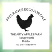 Moderne scharreleieren TE KOOP VOOR BOEREN Raamsticker (Vel 3)