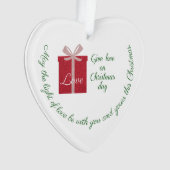 Moderne schat van liefde voor Kerstmis Ornament (voorkant)