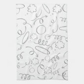 Moderne, schattig patroon wit en grijs grafische t theedoek (Verticaal)