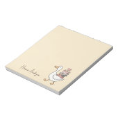 Moderne Schattig & Stijlvol Modieus Gans Notitieblok (Linkerzijde)