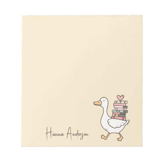 Moderne Schattig & Stijlvol Modieus Gans Notitieblok (Voorkant)