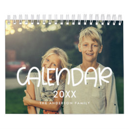 Moderne schattige 2026 foto kalender
