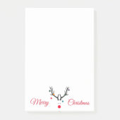 Moderne schattige abstracte kerstredeers op wit post-it® notes (Voorkant)