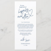 Moderne schattige, bruiloft plaats instelling dank programmakaart (Voorkant)