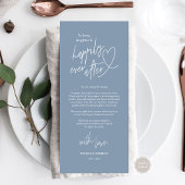 Moderne schattige, bruiloft plaats instelling dank programmakaart