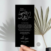 Moderne schattige, bruiloft plaats instelling dank programmakaart