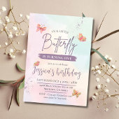 Moderne schattige elegante vlinder thema 5e verjaa kaart