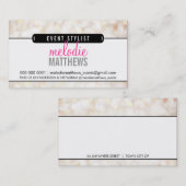 MODERNE schattige etherische bokeh paneel classy c Visitekaartje (Voorkant / Achterkant)