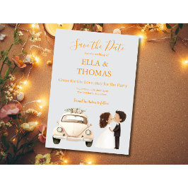 Moderne Schattige Fluitketeltekst Save The Date