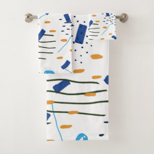 Moderne schattige geometrische samenstelling bad handdoek