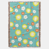 Moderne schattige gradient Daisy bloemen patroon m Deken (Voorkant Verticaal)