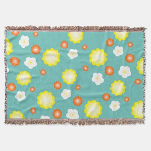 Moderne schattige gradient Daisy bloemen patroon m Deken (Voorkant)