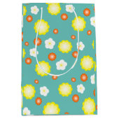 Moderne schattige gradient Daisy bloemen patroon m Medium Cadeauzakje (Voorkant)