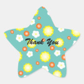 Moderne schattige gradient Daisy bloemen patroon m Ster Sticker (Voorkant)