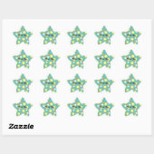 Moderne schattige gradient Daisy bloemen patroon m Ster Sticker (Vel)