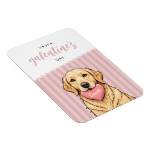Moderne Schattige Hond met Hart Gelukkige Galentin Magneet