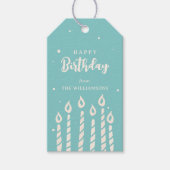 Moderne schattige kaarsen Gelukkige Verjaardag Gro Cadeaulabel (Voorkant)