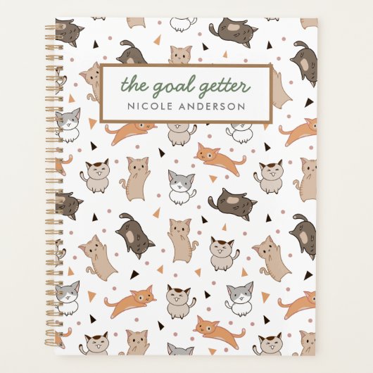Moderne schattige kat planner (Voorkant)