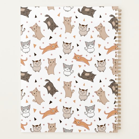 Moderne schattige kat planner (Achterkant)