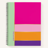 Moderne schattige kleurrijke elegante trendy geper notitieboek (Voorkant)