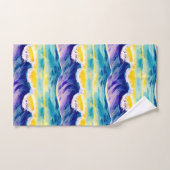 Moderne schattige kleurrijke zomerzon Blauw Geel Bad Handdoek (Handdoek)