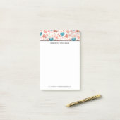 Moderne Schattige Koala en Bloeiende Bloemen Post-it® Notes (Op bureau)