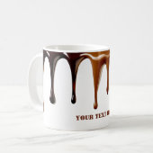 Moderne schattige, koele koffie druipende aangepas koffiemok (Voorkant links)