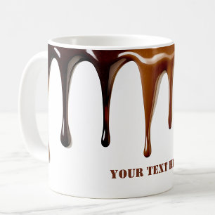 Moderne schattige, koele koffie druipende aangepas koffiemok
