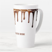 Moderne schattige, koele koffie druipende aangepas latte mok (Rechterhoek)