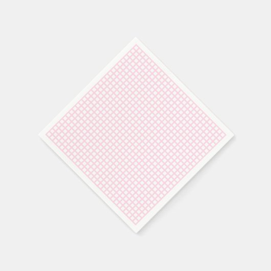 Moderne, schattige lichtroze, wit raster servet (Hoek)