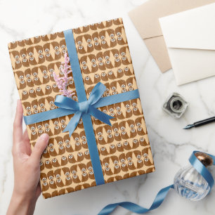 Moderne schattige noordelijke zaagbekuil cadeaupapier