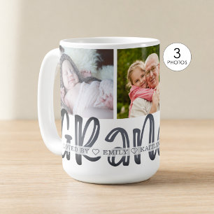 Moderne Schattige OPA 3 Foto Gepersonaliseerd Koffiemok