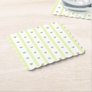 Moderne schattige pastel achtergrond strepen en ha kartonnen onderzetters