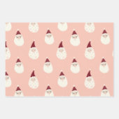 Moderne, schattige patroonsanta l snowman en tree  inpakpapier vel (Voorkant 3)