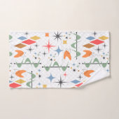 Moderne, schattige retro atoomsterborst lijnwit bad handdoek (Handdoek)