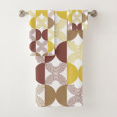 Moderne, schattige retro patroon Kunelegant Bad Handdoek (Insitu)