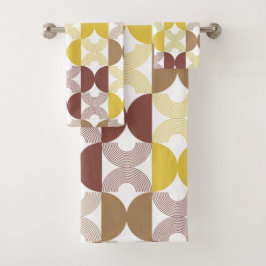 Moderne, schattige retro patroon Kunelegant Bad Handdoek