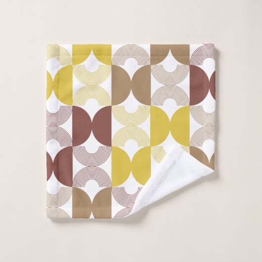 Moderne, schattige retro patroon Kunelegant Bad Handdoek (Wasdoekje)