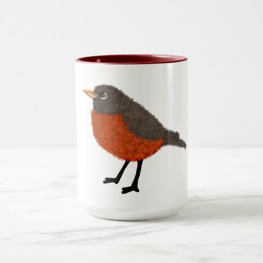 Moderne schattige robin mok (Midden)